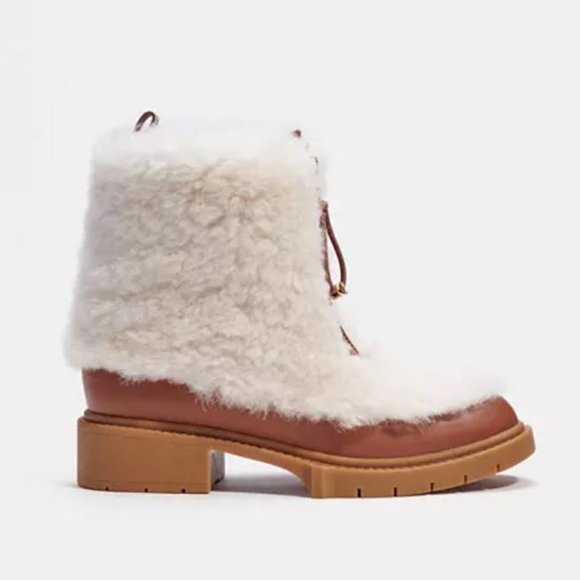 COACH Leona Shearling Boot - Only worn once, mint condition - Picture 2 of 7